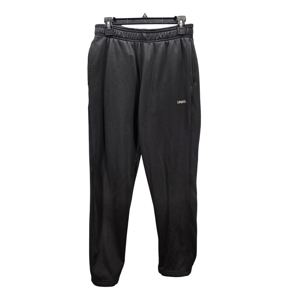 UNRL Mens Performance Sweatpants Black Joggers Fleece Lined Size Small